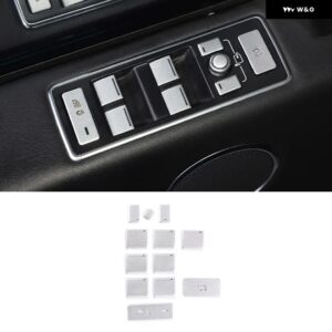ランドローバー ディスカバリー 5 レンジローバー スポーツヴォーグ 合金 車内窓リフトスイッチパッチ ステッカー アクセサリー - 12 piece3