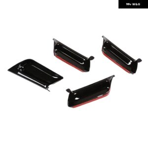 ランドローバー フリーランダー 2 2007-2015 ABS 黒ドアインナー ドアハンドル ボトムカバー 装飾 ステッカー インテリア アクセサリー - black
