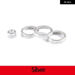 ランドローバー EVOQUE 2012-2018 合金 /レッドカー エアコン ボリュームノブリング トリム インテリア アクセサリー - Silver