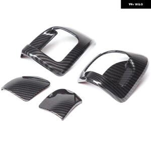 BMW 2シリーズ F22 F23 2014-2019 2 ドア バージョン ABS カーボンフロントシートフリップスイッチカバー 装飾 アクセサリー - carbon fiber