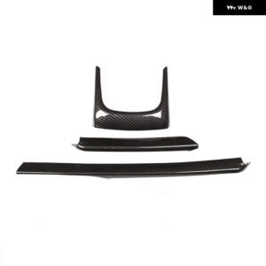 BMW カーボンスタイル ABS アームレスト ボックス 装飾 ストリップ トリム X1 F48 2016 - 2019 カーアクセサリー 3ピース - carbon fiber
