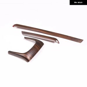 BMW カーボンスタイル ABS アームレスト ボックス 装飾 ストリップ トリム X1 F48 2016 - 2019 カーアクセサリー 3ピース - Pine Wood Grain