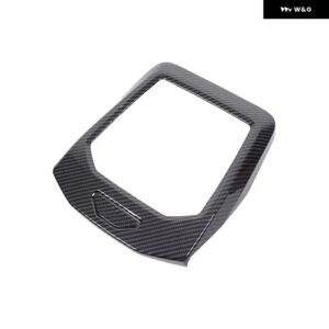BMW 5シリーズ G60 2024 2025 ABS カーボンカーセンター コントロール シフト フレーム 装飾 ステッカー インテリア アクセサリー - carbon fiber