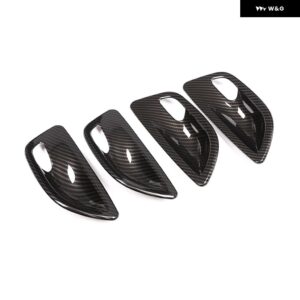 BMW 5シリーズ F10 2011-2017 ABS カーボンドアインナードアボウル 装飾 ステッカー カーアクセサリー - Carbon Fiber