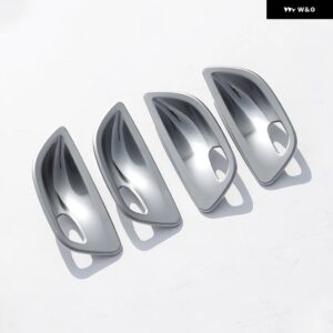 BMW 5シリーズ F10 2011-2017 ABS カーボンドアインナードアボウル 装飾 ステッカー カーアクセサリー - Silver