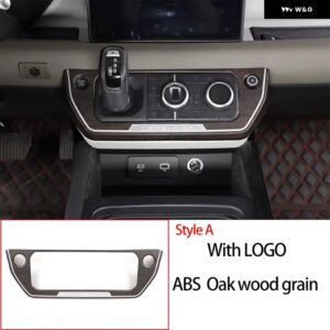 ランドローバー ABS クロームオーク粒カーボン ディフェンダー 90 110 20-24 カーセンター コンソール 空調 モード ボタン フレーム トリム - Oak wood grain3