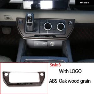 ランドローバー ABS クロームオーク粒カーボン ディフェンダー 90 110 20-24 カーセンター コンソール 空調 モード ボタン フレーム トリム - Oak wood grain4