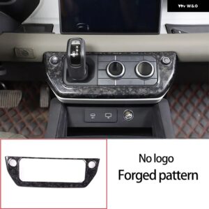 ランドローバー ABS クロームオーク粒カーボン ディフェンダー 90 110 20-24 カーセンター コンソール 空調 モード ボタン フレーム トリム - Forged pattern