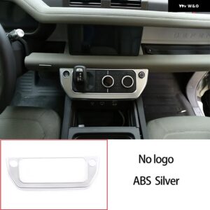 ランドローバー ABS クロームオーク粒カーボン ディフェンダー 90 110 20-24 カーセンター コンソール 空調 モード ボタン フレーム トリム - Silver