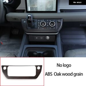ランドローバー ABS クロームオーク粒カーボン ディフェンダー 90 110 20-24 カーセンター コンソール 空調 モード ボタン フレーム トリム - Oak Wood Grain