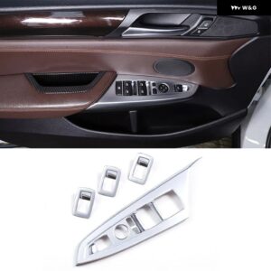 BMW ABS クロームウィンドウリフト調整 ボタン カバー トリム X3 X4 F25 F26 2011-2017 4個 セットカー スタイリング - Style B4