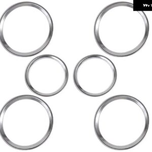 ランドローバー ディスカバリースポーツ 2015 2016 アクセサリードア スピーカー リング トリム ステッカー ABS マットクロームカー スタイリング - 6pcs