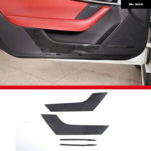 ジャガー F-TYPE 2013-2022 ソフトカーボンドアアンチキック パネル カバー トリム カーアクセサリー - Style B