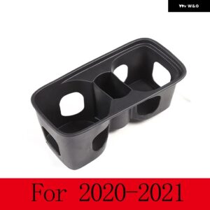 ランドローバー ディフェンダー 90 110 130 2020-2024 TPE 黒センター コンソール 水カップホルダー 収納 ボックス インテリア アクセサリー - For 2020-2021