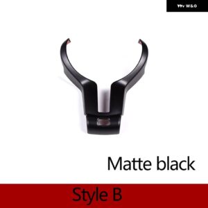 BMW ABS クローム F80 M3 F82 F83 M4 F10 M5 F06 F12 F13 M6 F15 X5M F16 X6 M ステアリングホイール トリム カバー アクセサリー - Style B Matte black