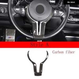 BMW ABS クローム F80 M3 F82 F83 M4 F10 M5 F06 F12 F13 M6 F15 X5M F16 X6 M ステアリングホイール トリム カバー アクセサリー - Style A carbon fiber