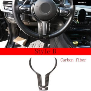 BMW ABS クローム F80 M3 F82 F83 M4 F10 M5 F06 F12 F13 M6 F15 X5M F16 X6 M ステアリングホイール トリム カバー アクセサリー - Style B carbon fiber