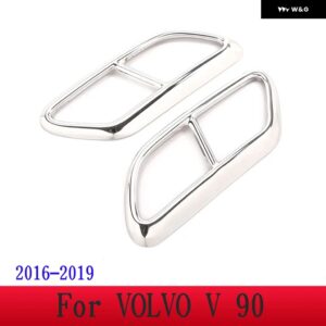 ボルボ XC60 S60 XC90 S90 V90 ステンレス テールマフラーマフラー出力カバー 装飾 カバー カーアクセサリー - For V90 2016-2019