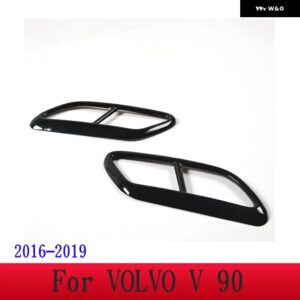 ボルボ XC60 S60 XC90 S90 V90 ステンレス テールマフラーマフラー出力カバー 装飾 カバー カーアクセサリー - For V90 2016-20194