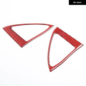 ジャガー F タイプ 2013-2022 ソフトカーボン A ピラー ホーンフレーム 装飾 ステッカー インテリア アクセサリー - red carbon fiber