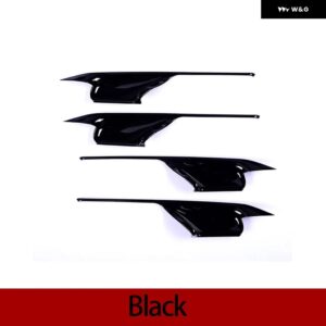 BMW 4ピース ABS クローム/カーボン車内 ドアハンドル ボウル トリム X5 X6 F15 F16 2014-2018 カーアクセサリー - Black A