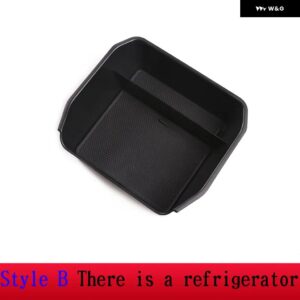 ランドローバー 黒 ABS ディフェンダー 110 2020 インナー アームレスト 収納 ボックス 装飾 カバー トリム カーアクセサリー - Style B