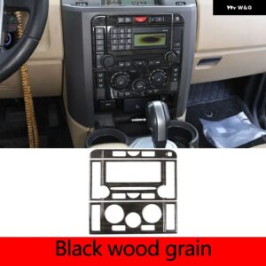 ランドローバー ディスカバリー 3 LR3 2004-2009 ABS 中央 制御 モード ボタン フレーム 装飾 ステッカー カーアクセサリー - Black Wood Grain