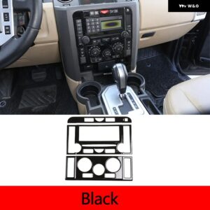 ランドローバー ディスカバリー 3 LR3 2004-2009 ABS 中央 制御 モード ボタン フレーム 装飾 ステッカー カーアクセサリー - black