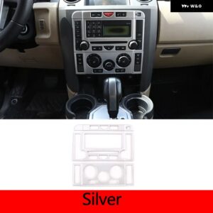 ランドローバー ディスカバリー 3 LR3 2004-2009 ABS 中央 制御 モード ボタン フレーム 装飾 ステッカー カーアクセサリー - Silver