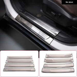 BMW X1 U11 2023-2024 ステンレス 内 外装 ドアドアシルプレート トリム ストリップ インテリア アクセサリー - 8pcs Silver