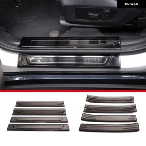 BMW X1 U11 2023-2024 ステンレス 内 外装 ドアドアシルプレート トリム ストリップ インテリア アクセサリー - 8pcs Black