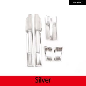 ランドローバー 6個 ディフェンダー 90 2020-21 ステンレス ドア内蔵しきい値プレート トリム ステッカー カーアクセサリー - Silver