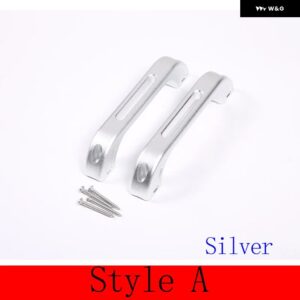 ランドローバー ディフェンダー 90 110 2004-2018 車内アルミ A ピラー ドアハンドル 装飾 カーアクセサリー - Style A Silver