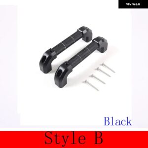 ランドローバー ディフェンダー 90 110 2004-2018 車内アルミ A ピラー ドアハンドル 装飾 カーアクセサリー - Style B Black