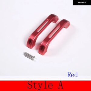 ランドローバー ディフェンダー 90 110 2004-2018 車内アルミ A ピラー ドアハンドル 装飾 カーアクセサリー - style A Red