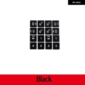 ランドローバー レンジローバー ヴォーグ 2013-17 合金 ドアメモリ調整 ボタン 装飾 パッチカーアクセサリー - black