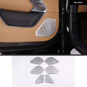 ランドローバー レンジローバー スポーツヴォーグ L460 2023 + ステンレス ドア スピーカー ネットワークカバー 装飾 ステッカー アクセサリー - Silver For Vogue