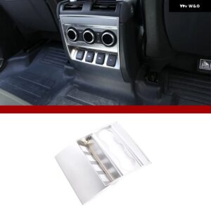 ランドローバー ディフェンダー 110 130 2020-2023 ABS カーボン アームレスト ボックス リアエア アウトレット アンチキックカバー カーアクセサリー - Silver C