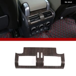 ランドローバー ディフェンダー 110 130 2020-2023 ABS カーボン アームレスト ボックス リアエア アウトレット アンチキックカバー カーアクセサリー - Oak Grain B