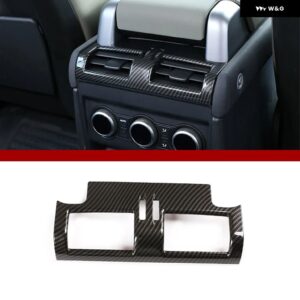 ランドローバー ディフェンダー 110 130 2020-2023 ABS カーボン アームレスト ボックス リアエア アウトレット アンチキックカバー カーアクセサリー - Carbon Fiber-B
