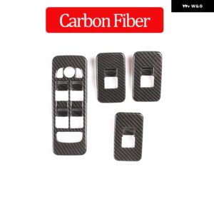 ランドローバー ディスカバリースポーツ 2020 ABS プラスチック 車内窓ガラスリフトスイッチスパンコールフレーム トリム カーアクセサリー - carbon fiber