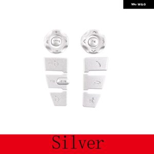 ランドローバー ステアリングホイール ボタン ステッカー ディスカバリー 4 LR4 RR スポーツ 2010-2013 フリーランダー 2 2013-2015 カーアクセサリー - Silver