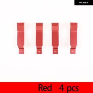 ランドローバー ディフェンダー 90 110 2004-18 合金 ドアインナードアロックハンドルアクセサリー交換部品 - Red 4-Pcs