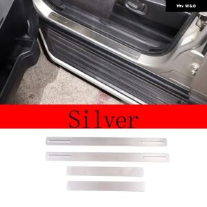 ランドローバー ディスカバリー 4 LR4 2010-2016 ステンレス 内側ドアドアシルしきい値 スカッフプレート カバー トリム カーアクセサリー - Outer Door Sill