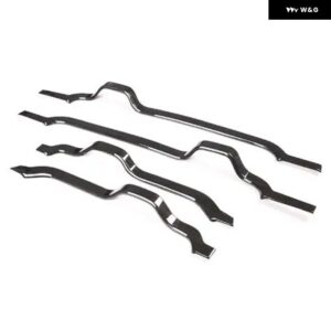 ランドローバー 4個 黒木目 ABS ドア 装飾 ストリップ トリム アクセサリー ディスカバリー 4 LR4 2010-2016 - Black Wood Grain