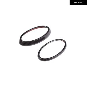 スバル WRX 2022-2025 ABS カーボン/黒ロゴ 装飾 リングフロントとリアのロゴカバー ステッカー アクセサリー - Carbon fibre