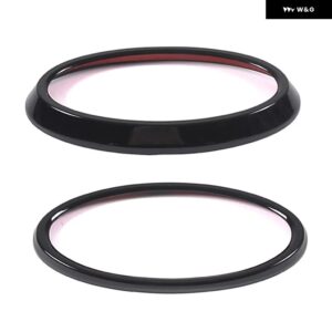 スバル WRX 2022-2025 ABS カーボン/黒ロゴ 装飾 リングフロントとリアのロゴカバー ステッカー アクセサリー - black