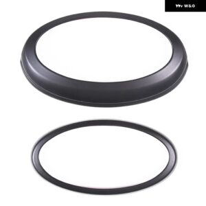 スバル フォレスター 2013-2018 ロゴ 装飾 リングフロントとリアのロゴカバー ステッカー アクセサリー - Matte Black