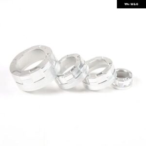 ジャガー XJ 2010-2019 合金 カー エアコン ボリュームノブカバー トリム 部品 インテリア アクセサリー - Style A Silver