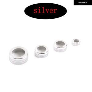 ジャガー XJ 2010-2019 合金 カー エアコン ボリュームノブカバー トリム 部品 インテリア アクセサリー - Style B Silver
